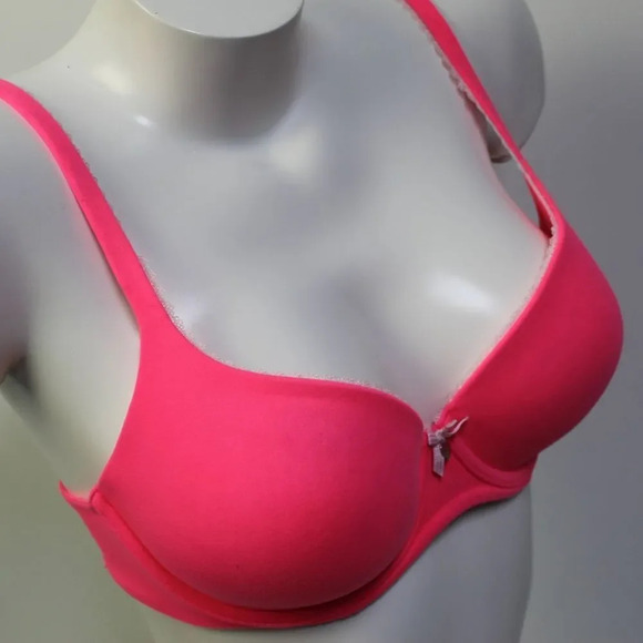 Victoria's Secret florescent pink lined demi bra 34D - Picture 8 of 11